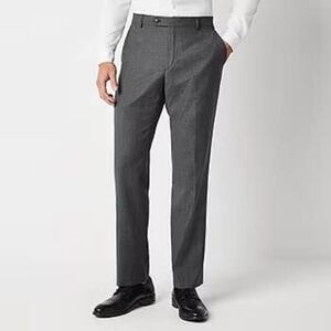 Micheal Strahan Grey Modern Fit Men’s Suit Pants